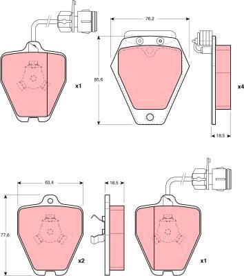 TRW GDB1162 - Bremsbelagsatz, Scheibenbremse alexcarstop-ersatzteile.com