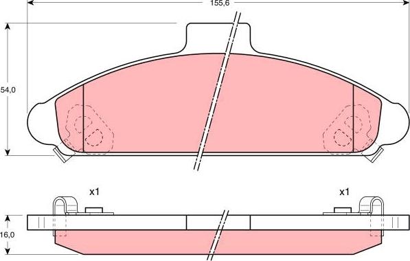 TRW GDB1136 - Bremsbelagsatz, Scheibenbremse alexcarstop-ersatzteile.com