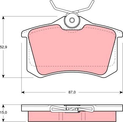 TRW GDB1121 - Bremsbelagsatz, Scheibenbremse alexcarstop-ersatzteile.com