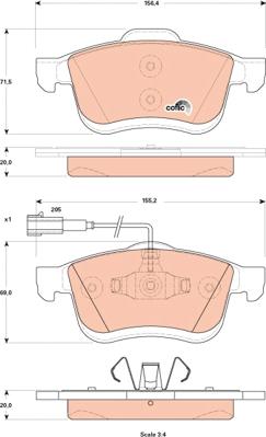 TRW GDB1865 - Bremsbelagsatz, Scheibenbremse alexcarstop-ersatzteile.com