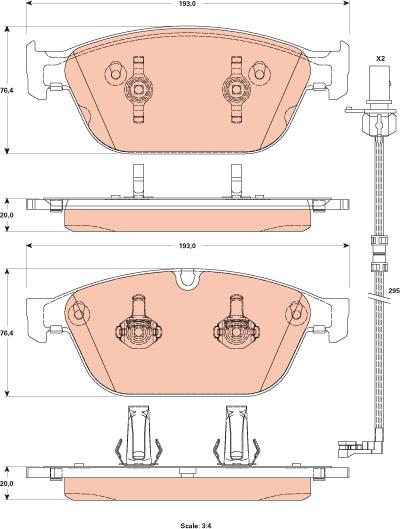 TRW GDB1884 - Bremsbelagsatz, Scheibenbremse alexcarstop-ersatzteile.com