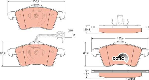 TRW GDB1391 - Bremsbelagsatz, Scheibenbremse alexcarstop-ersatzteile.com