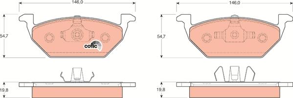 TRW GDB1357 - Bremsbelagsatz, Scheibenbremse alexcarstop-ersatzteile.com