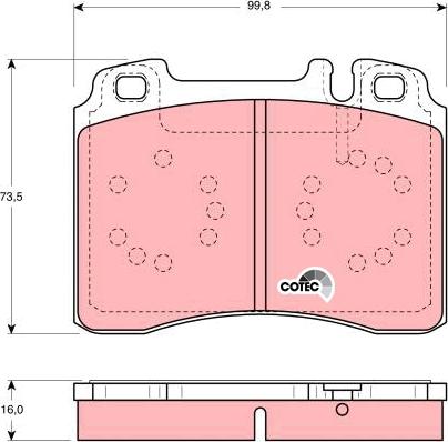 TRW GDB1318 - Bremsbelagsatz, Scheibenbremse alexcarstop-ersatzteile.com