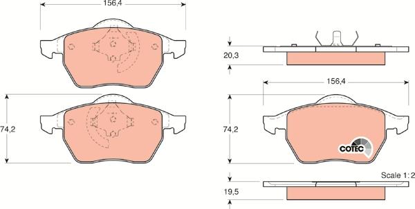 TRW GDB1376 - Bremsbelagsatz, Scheibenbremse alexcarstop-ersatzteile.com