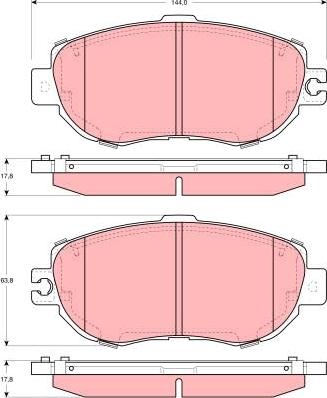 TRW GDB1241 - Bremsbelagsatz, Scheibenbremse alexcarstop-ersatzteile.com