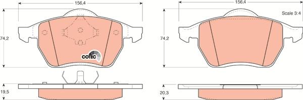 TRW GDB1204 - Bremsbelagsatz, Scheibenbremse alexcarstop-ersatzteile.com