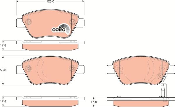 TRW GDB1700 - Bremsbelagsatz, Scheibenbremse alexcarstop-ersatzteile.com