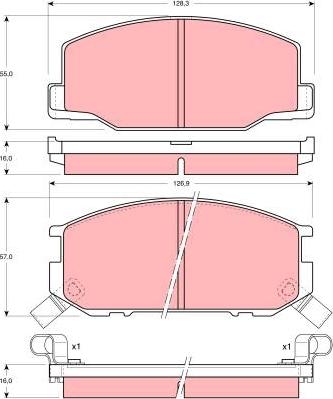 Textar 21250 156 0 5 - Bremsbelagsatz, Scheibenbremse alexcarstop-ersatzteile.com