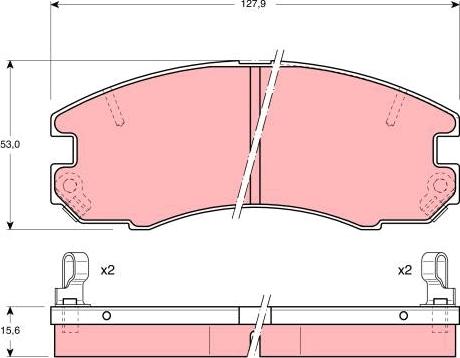 TRW GDB868 - Bremsbelagsatz, Scheibenbremse alexcarstop-ersatzteile.com