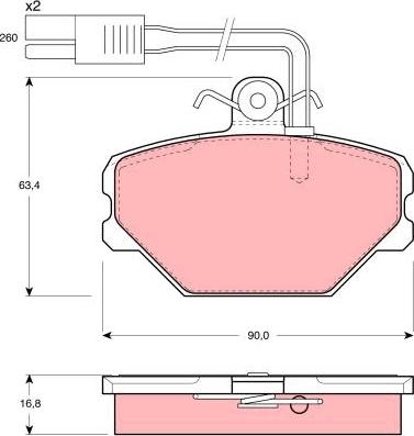 TRW GDB836 - Bremsbelagsatz, Scheibenbremse alexcarstop-ersatzteile.com