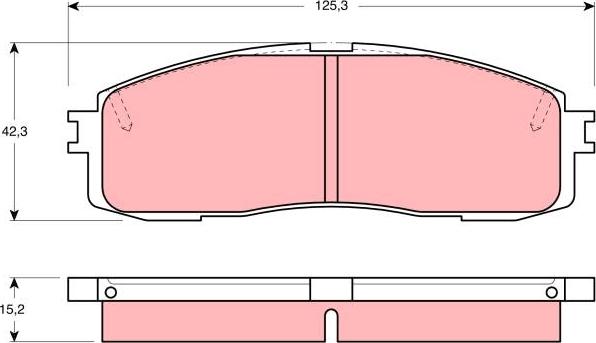 TRW GDB872 - Bremsbelagsatz, Scheibenbremse alexcarstop-ersatzteile.com