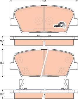 TRW GDB3499 - Bremsbelagsatz, Scheibenbremse alexcarstop-ersatzteile.com