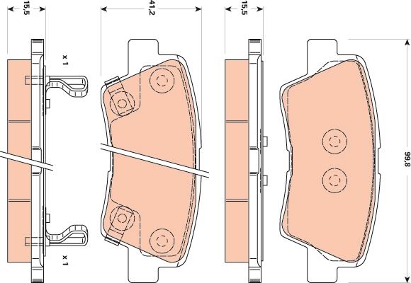 TRW GDB3495 - Bremsbelagsatz, Scheibenbremse alexcarstop-ersatzteile.com