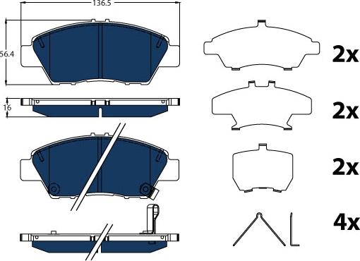 TRW GDB3493BTE - Bremsbelagsatz, Scheibenbremse alexcarstop-ersatzteile.com