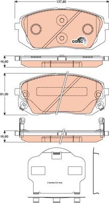 TRW GDB3461 - Bremsbelagsatz, Scheibenbremse alexcarstop-ersatzteile.com