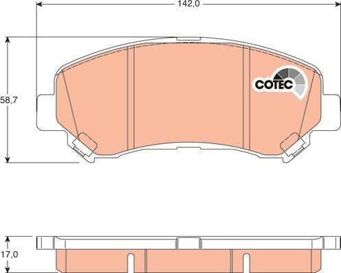 TRW GDB3467 - Bremsbelagsatz, Scheibenbremse alexcarstop-ersatzteile.com