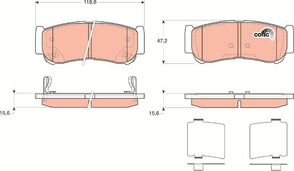 TRW GDB3419DT - Bremsbelagsatz, Scheibenbremse alexcarstop-ersatzteile.com