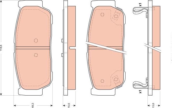 TRW GDB3413 - Bremsbelagsatz, Scheibenbremse alexcarstop-ersatzteile.com