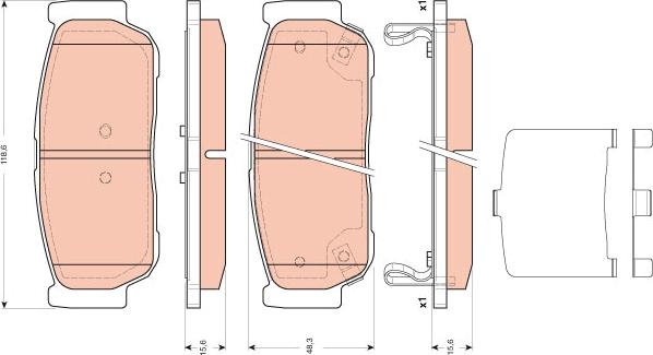 TRW GDB3417 - Bremsbelagsatz, Scheibenbremse alexcarstop-ersatzteile.com