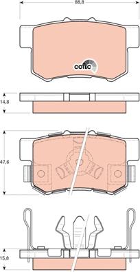 TRW GDB3438AT - Bremsbelagsatz, Scheibenbremse alexcarstop-ersatzteile.com