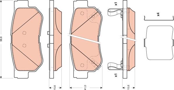 TRW GDB3432 - Bremsbelagsatz, Scheibenbremse alexcarstop-ersatzteile.com