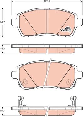 TRW GDB3437 - Bremsbelagsatz, Scheibenbremse alexcarstop-ersatzteile.com