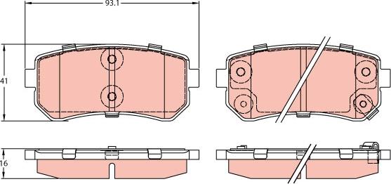 TRW GDB3421 - Bremsbelagsatz, Scheibenbremse alexcarstop-ersatzteile.com