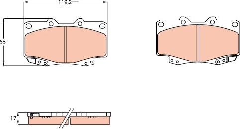 TRW GDB3428AT - Bremsbelagsatz, Scheibenbremse alexcarstop-ersatzteile.com