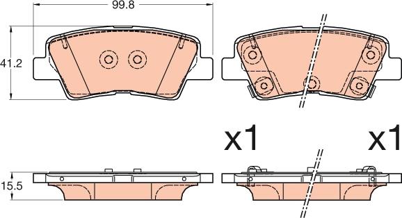 DJ Parts BP2929 - Bremsbelagsatz, Scheibenbremse alexcarstop-ersatzteile.com