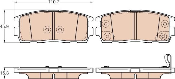 TRW GDB3566 - Bremsbelagsatz, Scheibenbremse alexcarstop-ersatzteile.com