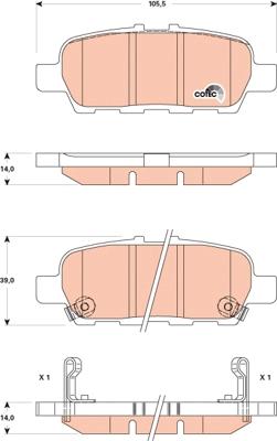 TRW GDB3508 - Bremsbelagsatz, Scheibenbremse alexcarstop-ersatzteile.com