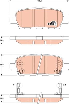 TRW GDB3507 - Bremsbelagsatz, Scheibenbremse alexcarstop-ersatzteile.com