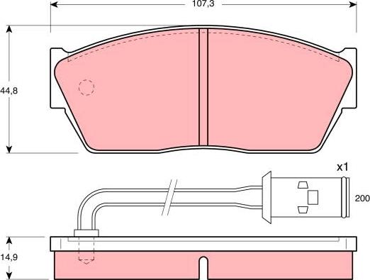 TRW GDB350 - Bremsbelagsatz, Scheibenbremse alexcarstop-ersatzteile.com