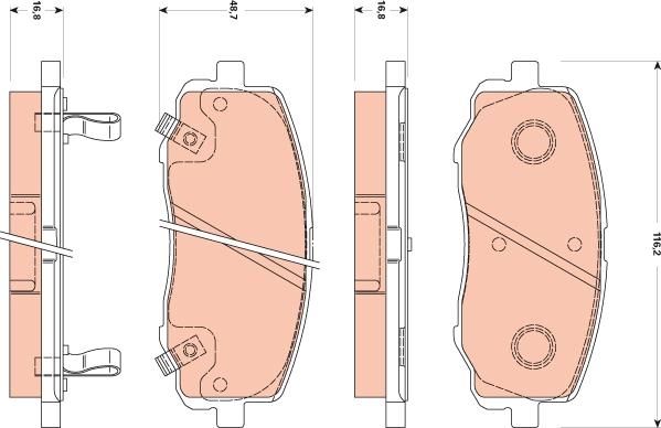 TRW GDB3510 - Bremsbelagsatz, Scheibenbremse alexcarstop-ersatzteile.com