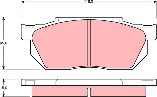 TRW GDB358 - Bremsbelagsatz, Scheibenbremse alexcarstop-ersatzteile.com