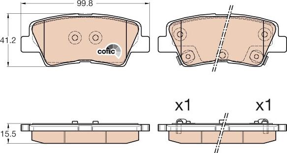 TRW GDB3537 - Bremsbelagsatz, Scheibenbremse alexcarstop-ersatzteile.com