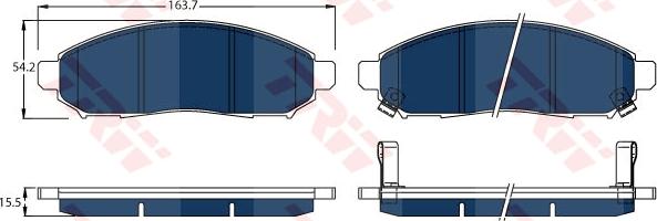 TRW GDB3520BTE - Bremsbelagsatz, Scheibenbremse alexcarstop-ersatzteile.com