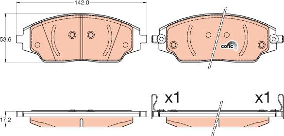 TRW GDB3579 - Bremsbelagsatz, Scheibenbremse alexcarstop-ersatzteile.com