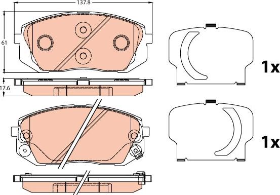 TRW GDB3647 - Bremsbelagsatz, Scheibenbremse alexcarstop-ersatzteile.com