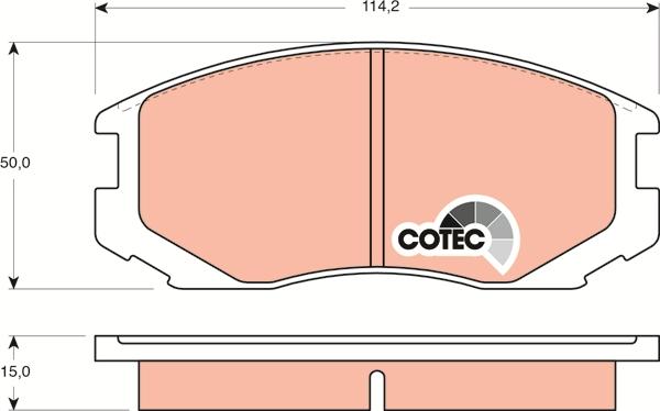 TRW GDB3046 - Bremsbelagsatz, Scheibenbremse alexcarstop-ersatzteile.com