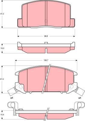 TRW GDB3058 - Bremsbelagsatz, Scheibenbremse alexcarstop-ersatzteile.com