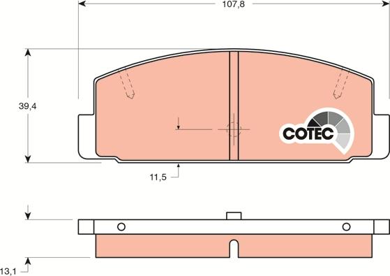 TRW GDB3088DT - Bremsbelagsatz, Scheibenbremse alexcarstop-ersatzteile.com