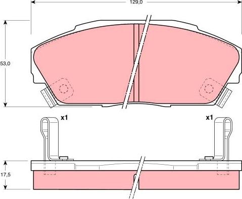 TRW GDB3034 - Bremsbelagsatz, Scheibenbremse alexcarstop-ersatzteile.com