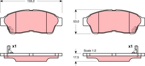 TRW GDB3147 - Bremsbelagsatz, Scheibenbremse alexcarstop-ersatzteile.com