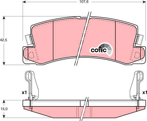 TRW GDB3164 - Bremsbelagsatz, Scheibenbremse alexcarstop-ersatzteile.com