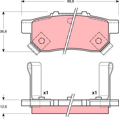 TRW GDB3160 - Bremsbelagsatz, Scheibenbremse alexcarstop-ersatzteile.com