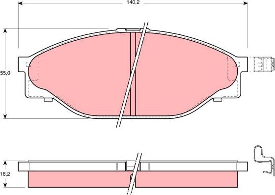 TRW GDB3109 - Bremsbelagsatz, Scheibenbremse alexcarstop-ersatzteile.com