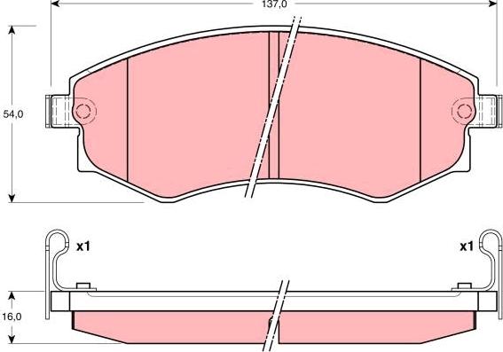 TRW GDB3101 - Bremsbelagsatz, Scheibenbremse alexcarstop-ersatzteile.com