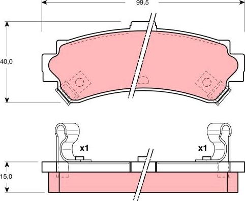 TRW GDB3115DT - Bremsbelagsatz, Scheibenbremse alexcarstop-ersatzteile.com